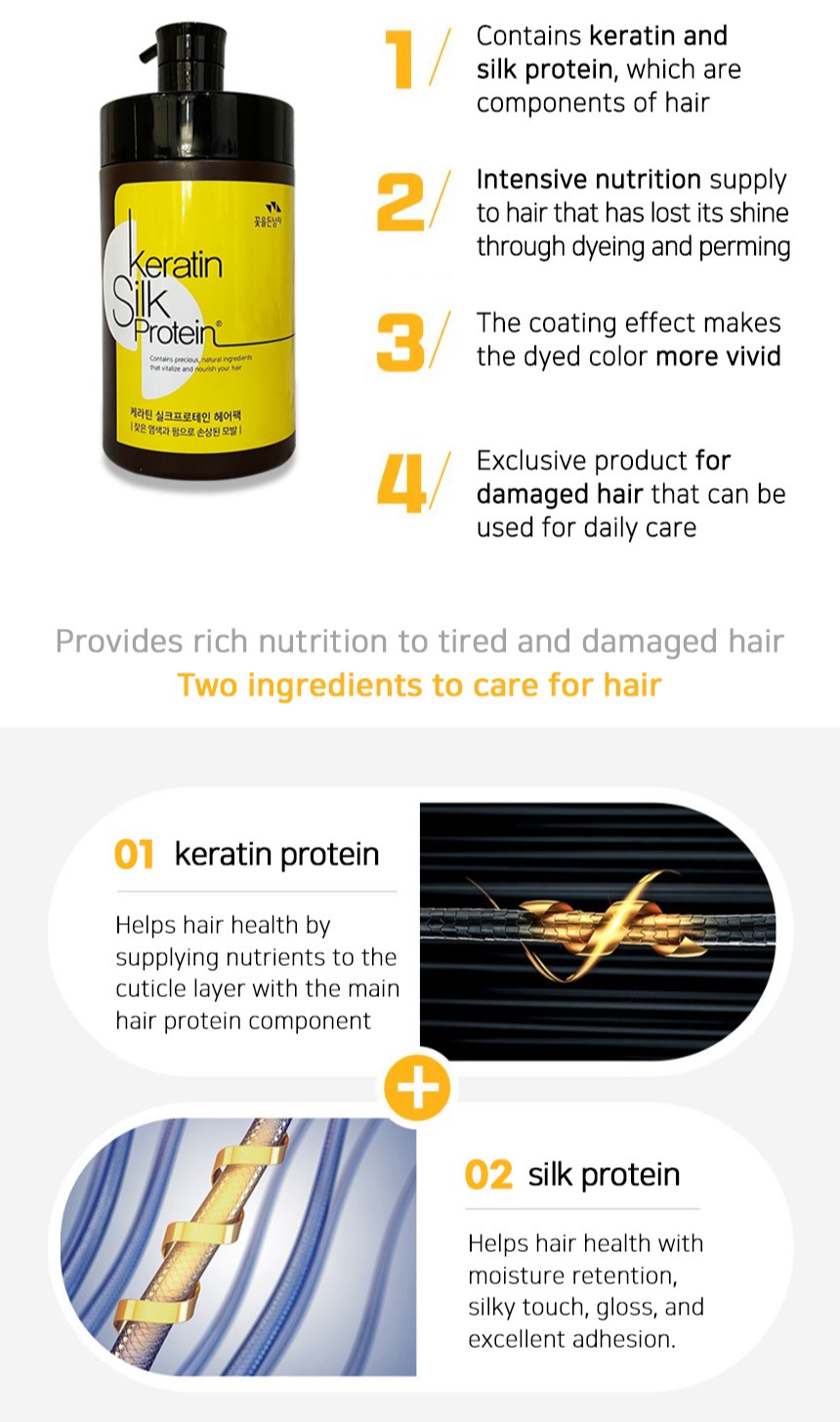 flor de man keratin silkprotein hair pack 2